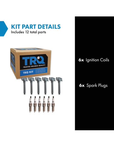 Kit de Encendido TRQ 12 Piezas Bobinas y Bujías Compatible