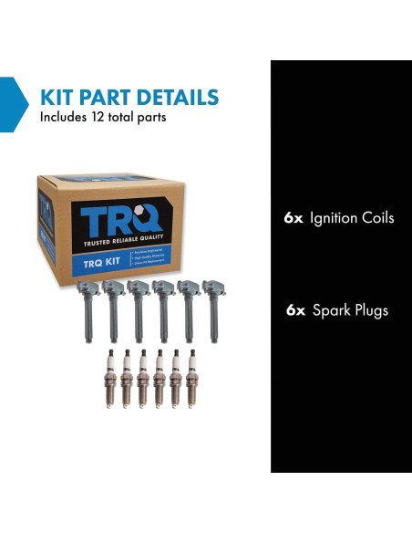 Kit de Encendido TRQ 12 Piezas Bobinas y Bujías Compatible