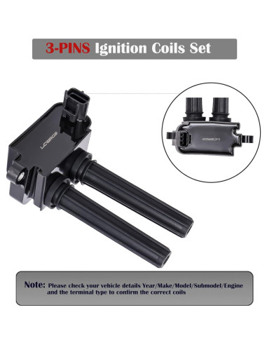 Bobinas de Encendido LCWRGS para 5.7 V8 HEMI Dodge Ram 1500 2500 3500