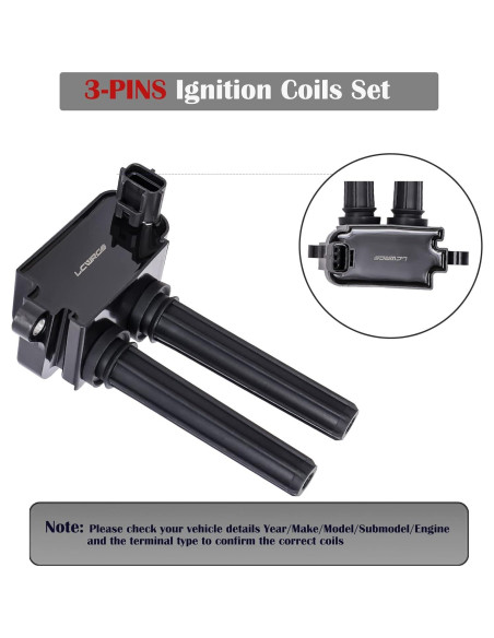 Bobinas de Encendido LCWRGS para 5.7 V8 HEMI Dodge Ram 1500 2500 3500