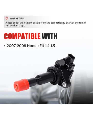 Juego de 4 Bobinas de Encendido NPAUTO UF-581 para Honda Fit 1.5L 2007-2008