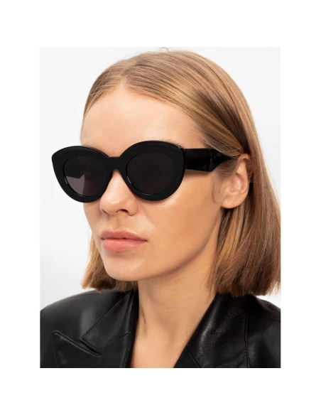 Gafas de Sol Cat Eye AIEYEZO Retro Gruesas para Mujeres