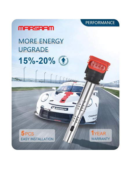 Paquete de 5 Bobinas de Encendido Marsram UF575 para VW/Audi