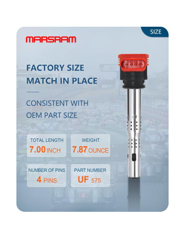 Paquete de 5 Bobinas de Encendido Marsram UF575 para VW/Audi