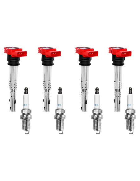 Juego de Bobinas de Encendido y Bujías HQPASFY 4 Pcs 2.0L