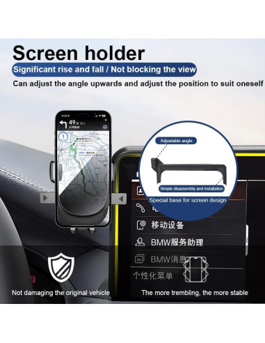 Soporte para teléfono de coche MikeHam para BMW Serie 3/4 2023-2024
