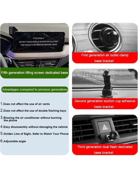 Soporte para teléfono de coche MikeHam para BMW Serie 3/4 2023-2024