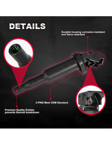 Juego de 6 Bobinas de Encendido TEMSONE para BMW 3.0L