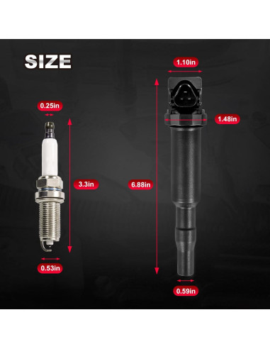 Juego de 6 Bobinas de Encendido TEMSONE para BMW 3.0L