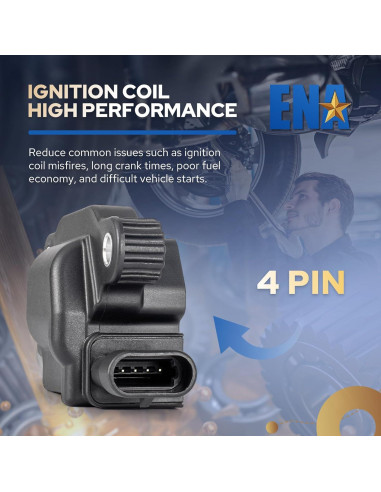 ENA Juego de 8 Bobinas de Encendido Cuadradas para Chevrolet y GMC