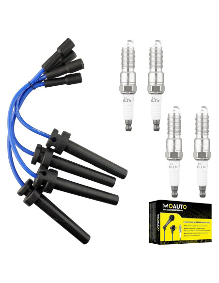 Juego de 4 Bujías de Iridio y Cables MOAUTO 671-4079