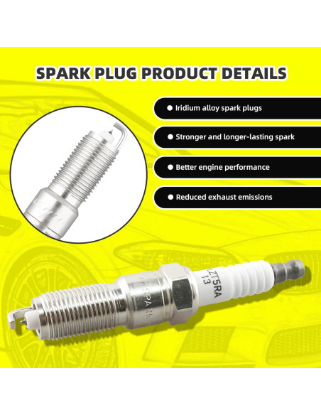 Juego de 4 Bujías de Iridio y Cables MOAUTO 671-4079