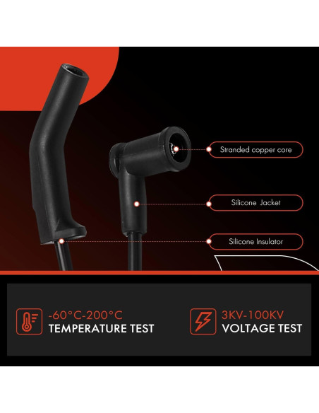 Juego de Cables de Bujía A-Premium para Ford Focus 2000-2004