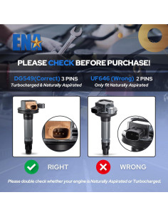 Juego de 6 Bobinas de Encendido y Bujías Iridio ENA 3.5L Ford 2