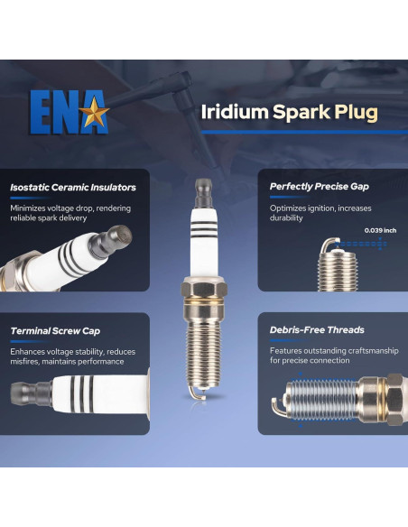 Juego de 6 Bobinas de Encendido y Bujías Iridio ENA 3.5L Ford