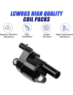 Juego de 8 Bobinas de Encendido y Bujías LCWRGS para Chevy 5.3L 6.2L 2