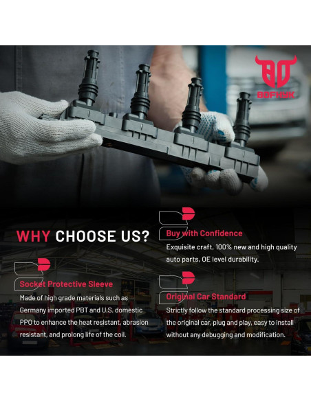 Bobinas de Encendido y Bujías BDFHYK para BMW 6 Piezas