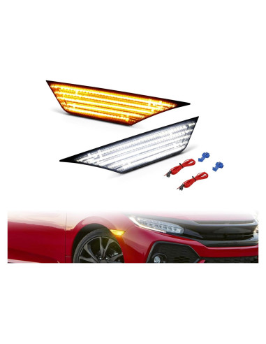 Luces de Marcador LED Lateral RIDLOG para Honda Civic 2016-2021