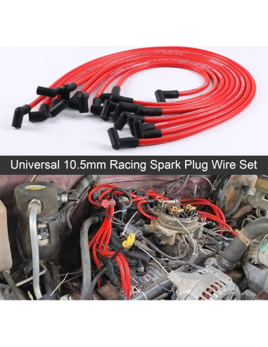 Juego de Cables de Bujía 10.5mm JDMSPEED para Chevrolet SBC/BBC