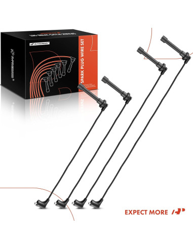 Juego de Cables de Bujía A-Premium Set de 4 para Acura y Honda