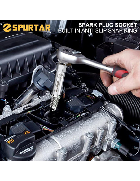 Juego de Llaves de Bujía Spurtar 14mm y 16mm Pared Delgada