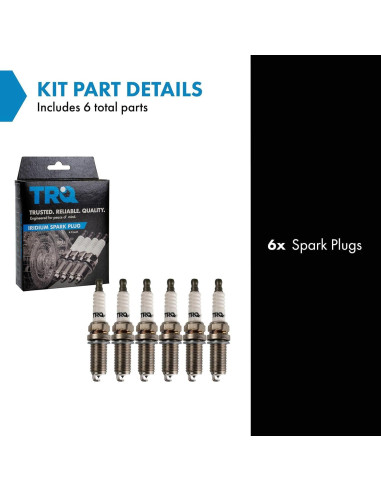 Kit de Bujías Iridium TRQ SPA02135 para V6 y L6 - 6 Piezas