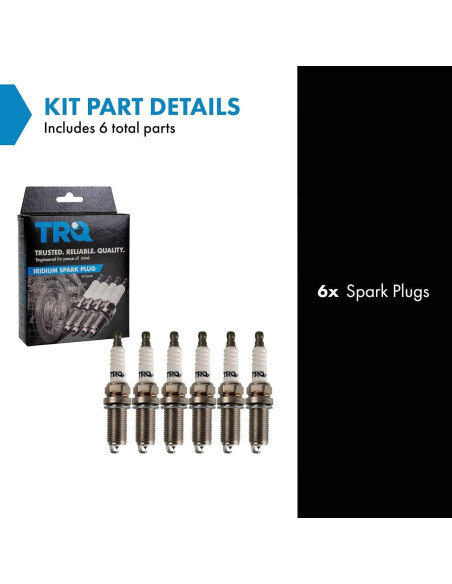 Kit de Bujías Iridium TRQ SPA02135 para V6 y L6 - 6 Piezas