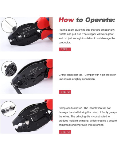 Juego de Crimpadora de Cables de Bujía Newdeli 25 Piezas