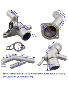 Conector de Manguera de Refrigerante Banwinoto para VW Audi 1.8T 2