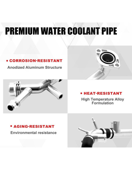 Tubería de Radiador de Refrigerante Aluminio Audi A4 A6 3.0L 3.2L