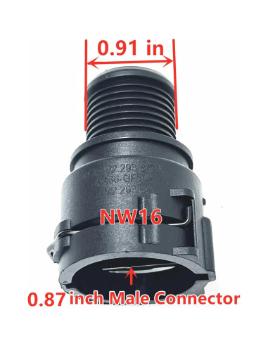 Conector de Manguera de Refrigerante FEEDUN NW16 22.2mm