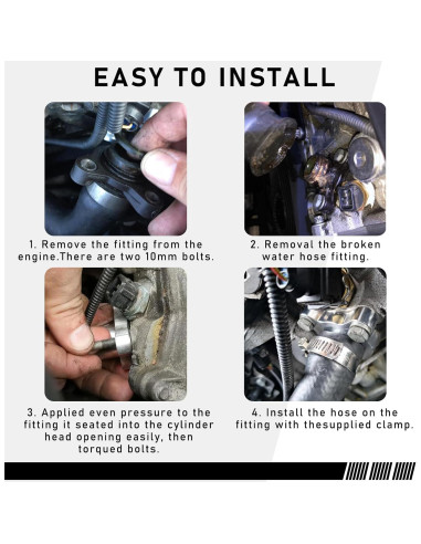 Kit de Conexión de Manguera de Agua Dickno Aluminio 4.29x5.41cm