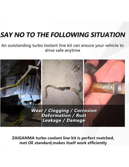 Kit de Línea de Refrigerante Turbo ZAIGANMA 926-186/187 para Ford