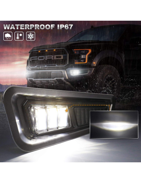 Luces de Niebla LED MOVOTOR para Ford F150 Raptor 2017-2020