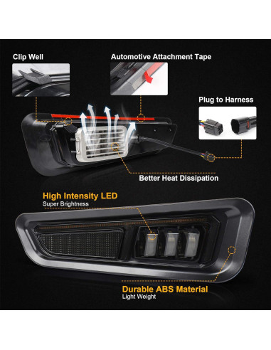 Luces de Niebla LED MOVOTOR para Ford F150 Raptor 2017-2020