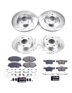 Kit de Frenos Delantero y Trasero Power Stop K7574 para Honda Civic 2016-2021 2