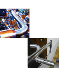 Kit de Manguera de Radiador Flexible WENJTP 121.92 cm Acero Inoxidable 2