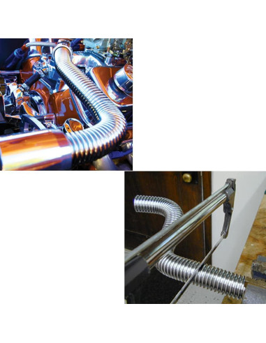 Kit de Manguera de Radiador Flexible WENJTP 121.92 cm Acero Inoxidable