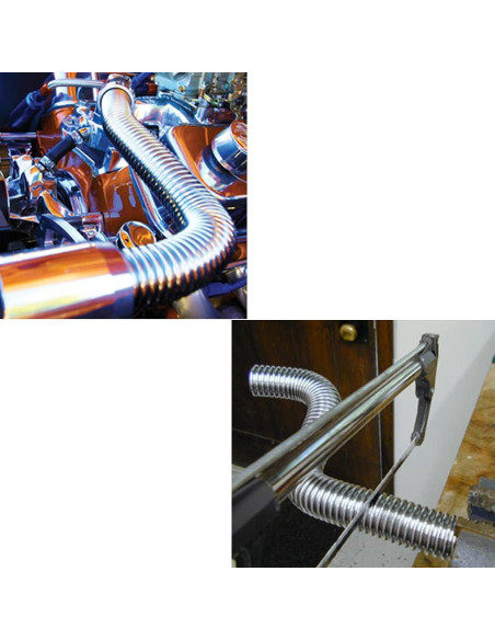 Kit de Manguera de Radiador Flexible WENJTP 121.92 cm Acero Inoxidable