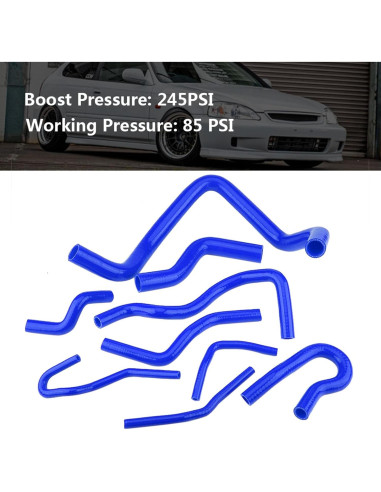 Kit de Mangueras de Radiador de Silicona 9 Piezas Keenso D15 D16