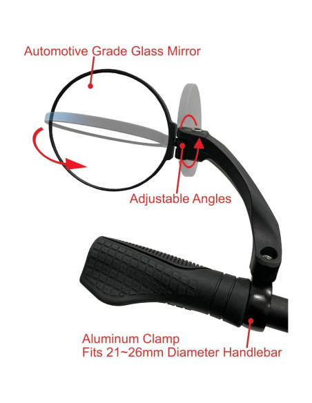 Espejo de Manillar Hafny HF-M958LS-FR01 95mm Ajustable