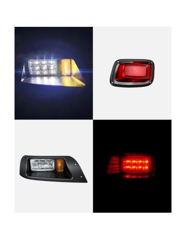 Kit de Faros LED y Luces Traseras EXOEMTS para Carro de Golf 1996-2013