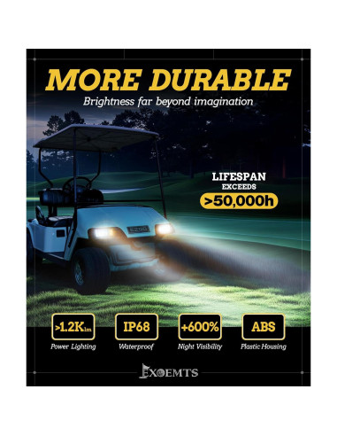 Kit de Faros LED y Luces Traseras EXOEMTS para Carro de Golf 1996-2013