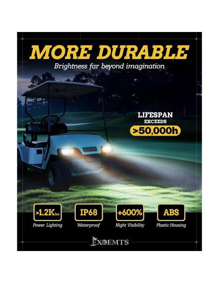 Kit de Faros LED y Luces Traseras EXOEMTS para Carro de Golf 1996-2013