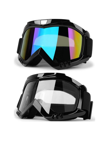 Gafas de Motocross LMAVAG 2 Pack UV400 Anti-vaho