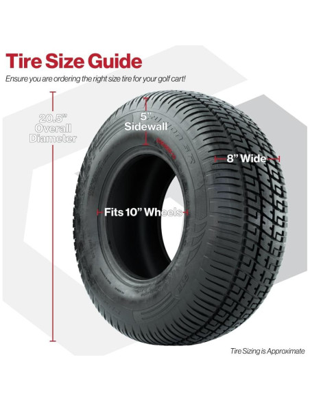 Neumático Radial GTW Fusión S/R 205/65-R10 para Carro de Golf