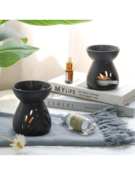 Juego de 2 quemadores de aceite esencial ComSaf cerámica 90ml