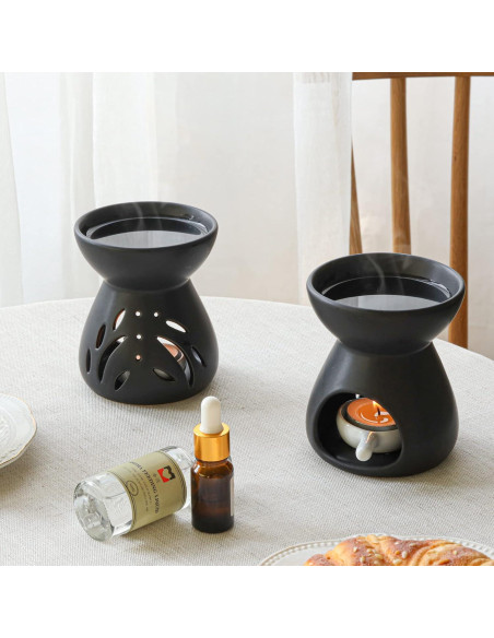 Juego de 2 quemadores de aceite esencial ComSaf cerámica 90ml