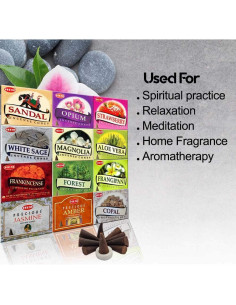 Conos de Incienso HEM - 120 Conos Naturales para Meditación 2