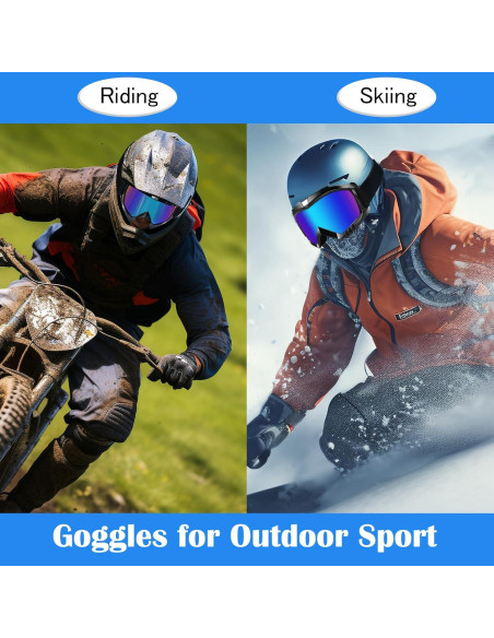 Gafas de Motocross LMAVAG 2 Pack UV400 Anti-vaho